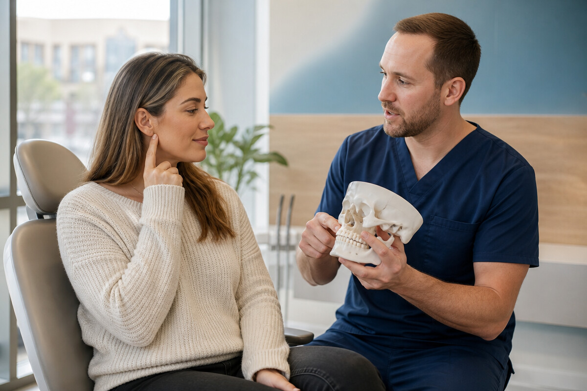 TMJ treatment consultation with a dentist at South Tulsa Dental